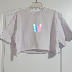 New Reflective crop t